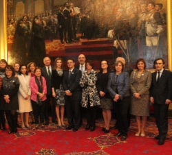 La Princesa de Asturias junto con los miembros de FEDER